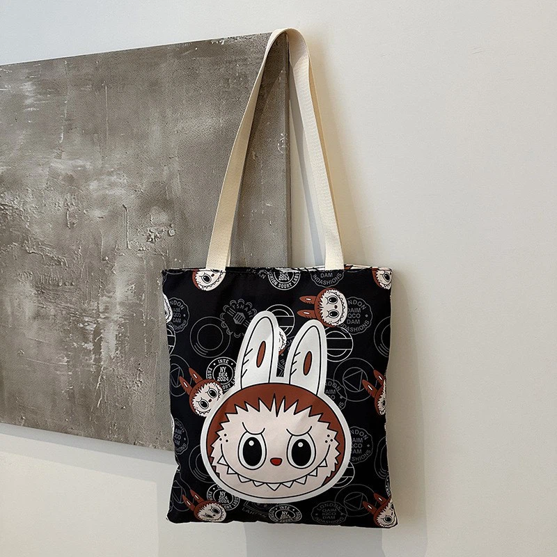 Labubu Cartoon Canvas Tote Bag