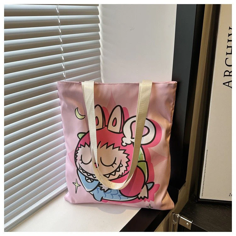 Labubu Cartoon Canvas Tote Bag